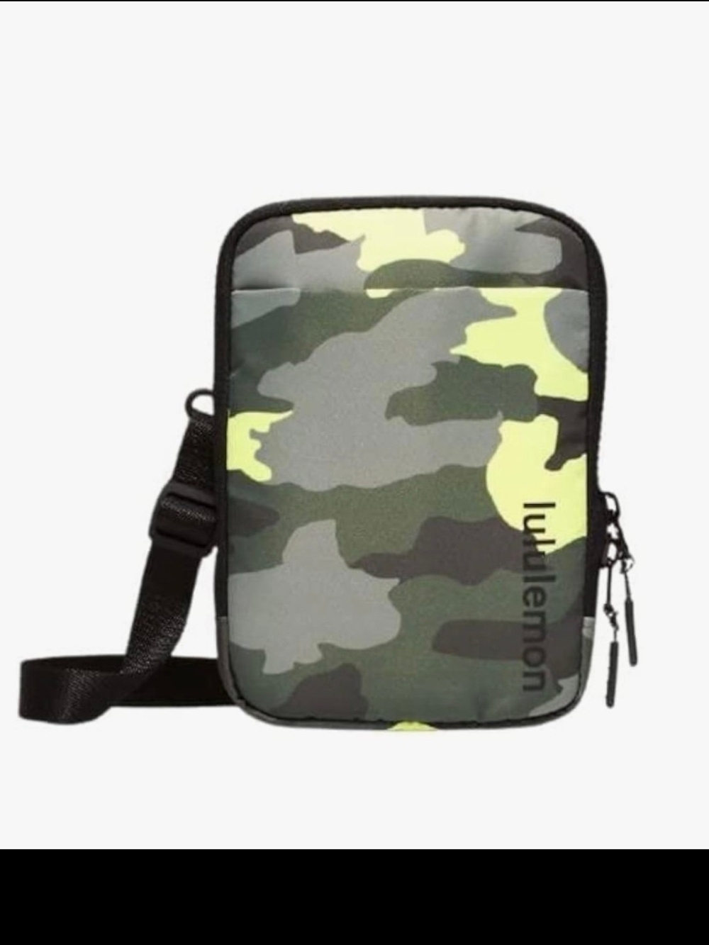 lululemon athletica mini bag in black with pink camo interior - Picture 1 of 7